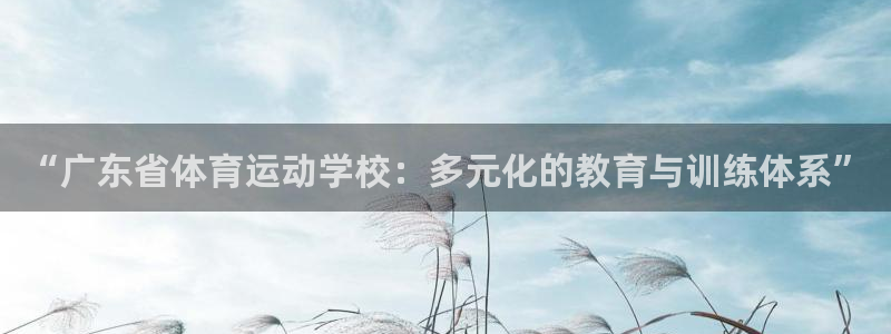 182体育APP官方网站入口：“广东省体育运动学校：多元化的教育与训练体系”